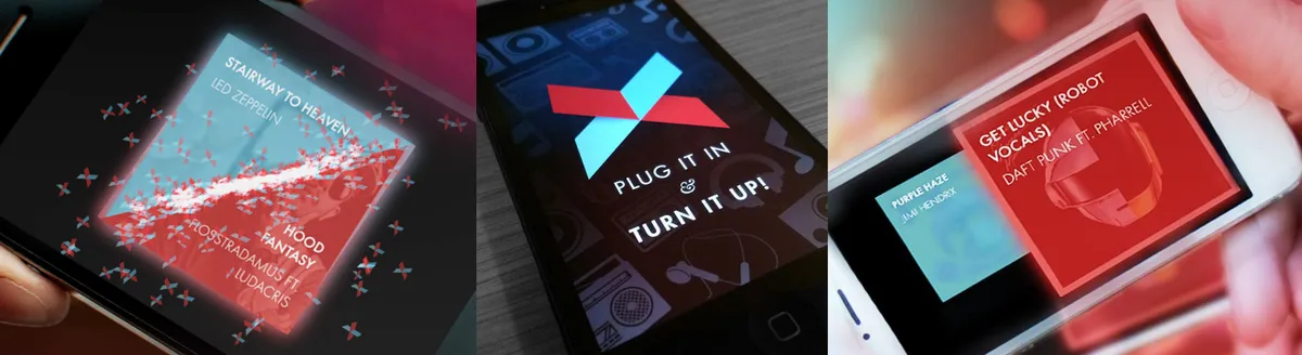 Crossfader music mixing app interface